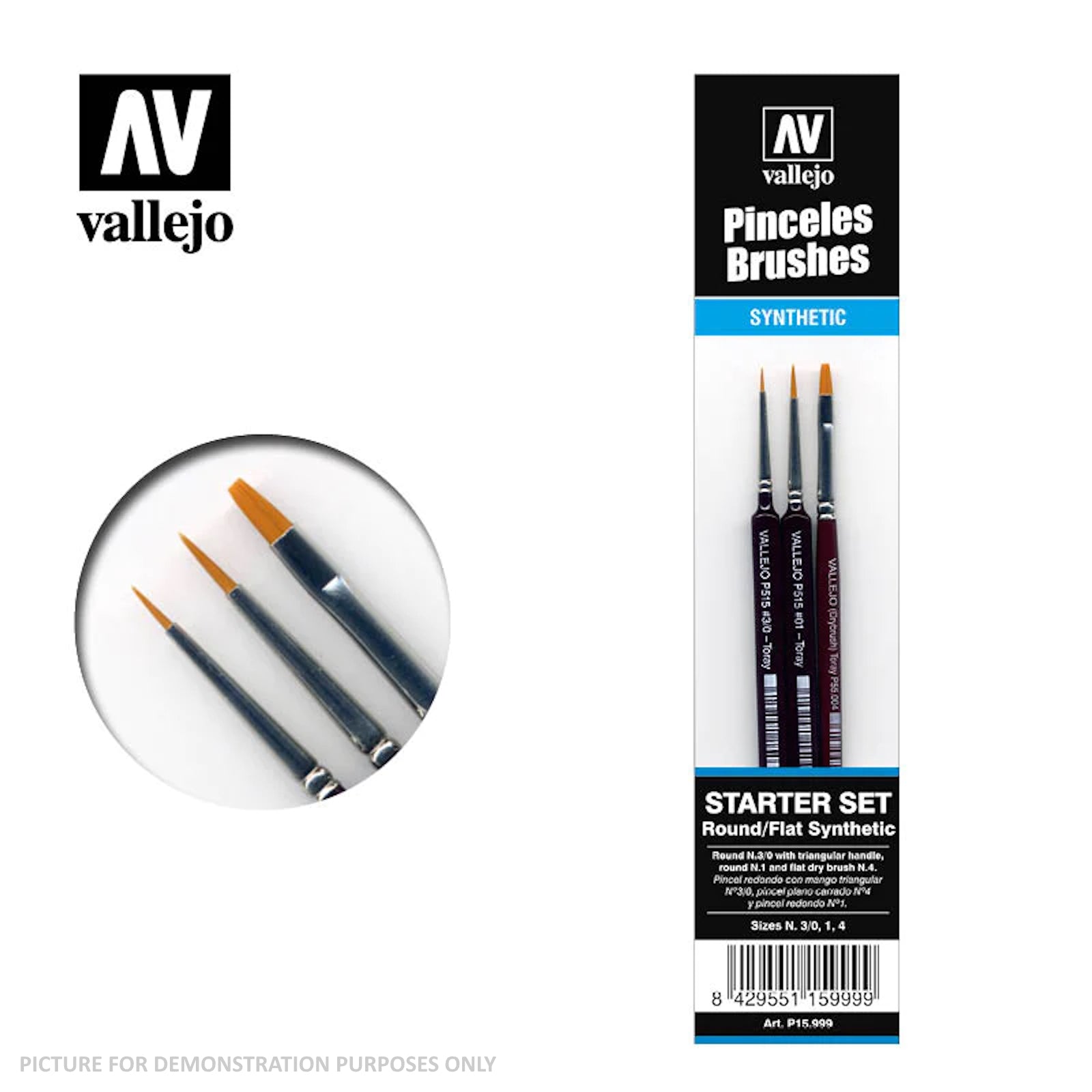 Vallejo Accessories - 3 Brush Starter Set
